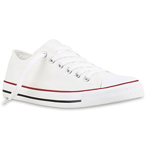 stiefelparadies Herren Schuhe Sneakers Sportschuhe Schnürer Freizeitschuhe Textil 134048 Creme 38 Flandell von stiefelparadies