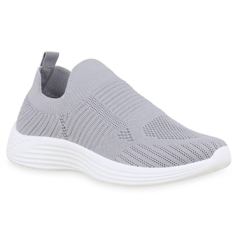 Damen Sportschuhe Slip Ons - Grau von stiefelpardies.de