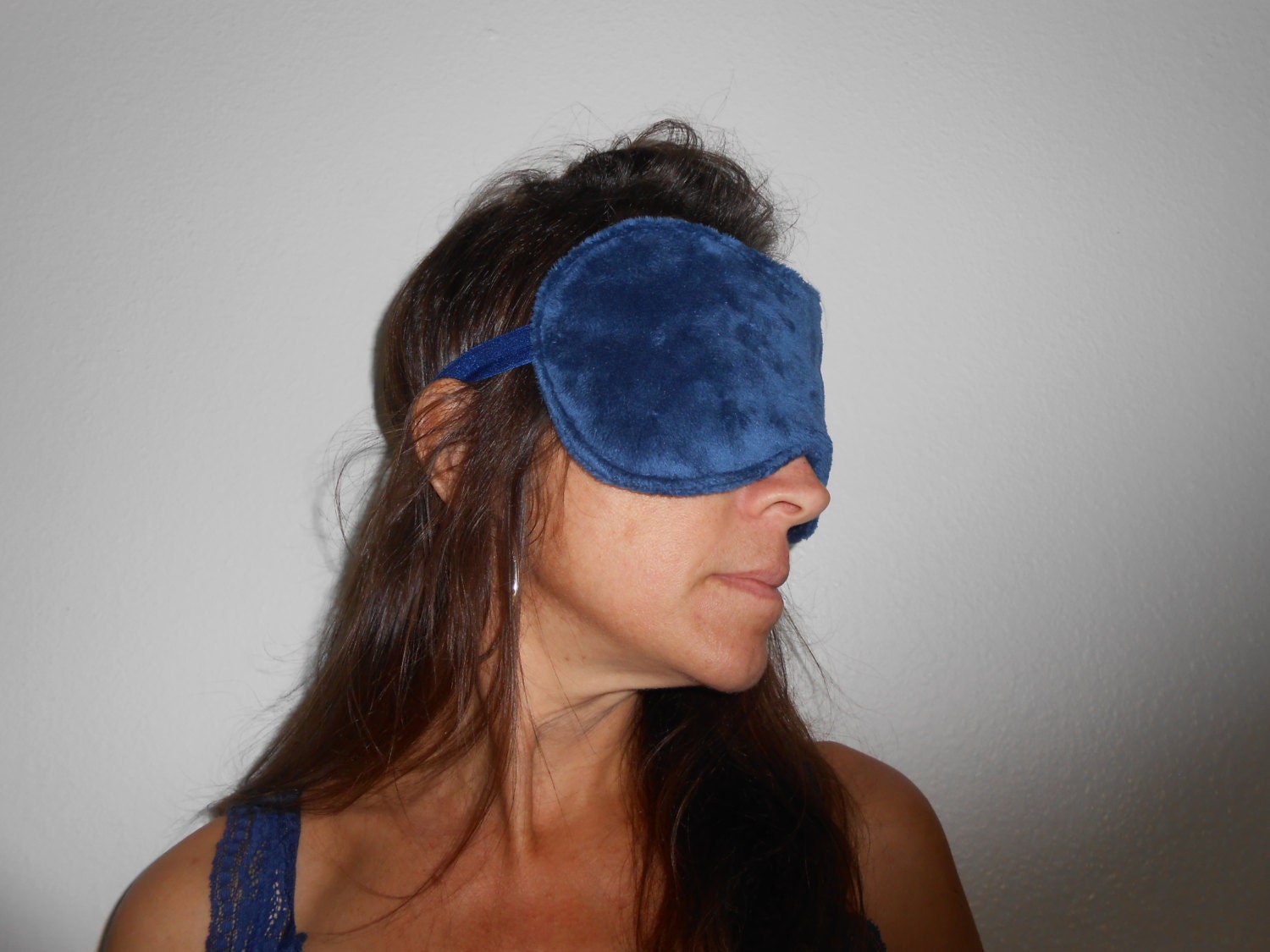 Blaue Minky Schlafmaske von stilettoseamstress