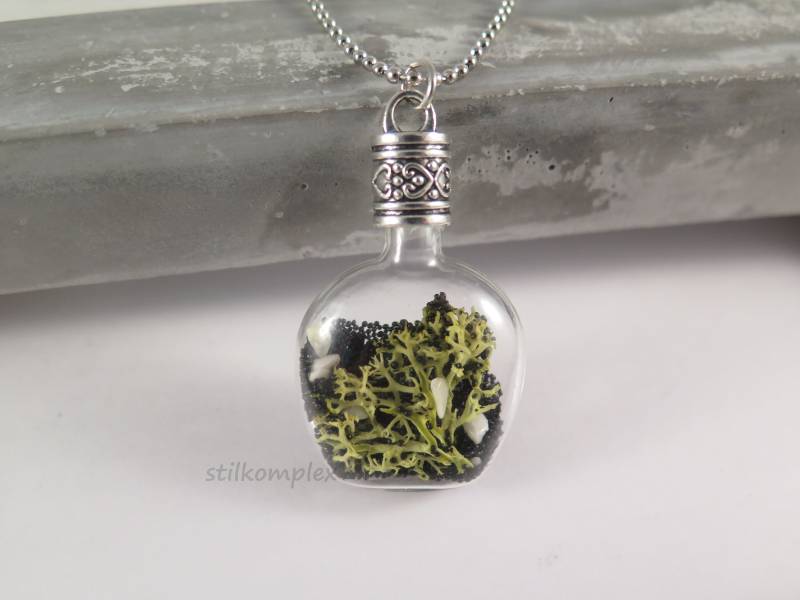 Kette - Moos Terrarium Silberfarben von stilkomplex