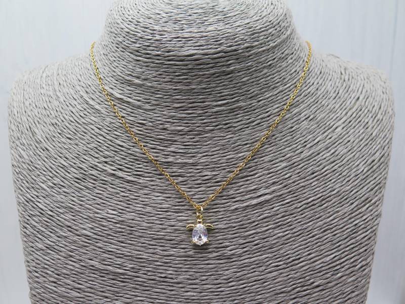 Kette - Schildkröte Kristall Vergoldet Halskette Edelstahl Meer Tier Geschenk Schmuck Liebe Meeresbewohner Fisch Wasser Panzer Tierkette Kette - Schildkröte Kristall Vergoldet Halskette Edelstahl Meer Tier Geschenk Schmuck Liebe Meeresbewohner Fisch Wasser Panzer Tierkette von stilkomplex