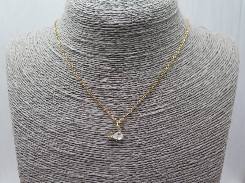 Kette - Wal Kristall Vergoldet Halskette Edelstahl Meer Tier Geschenk Schmuck Liebe Meeresbewohner Fisch Wasser Tierkette Blauwal Freundin Kette - Wal Kristall Vergoldet Halskette Edelstahl Meer Tier Geschenk Schmuck Liebe Meeresbewohner Fisch Wasser Tierkette Blauwal Freundin von stilkomplex
