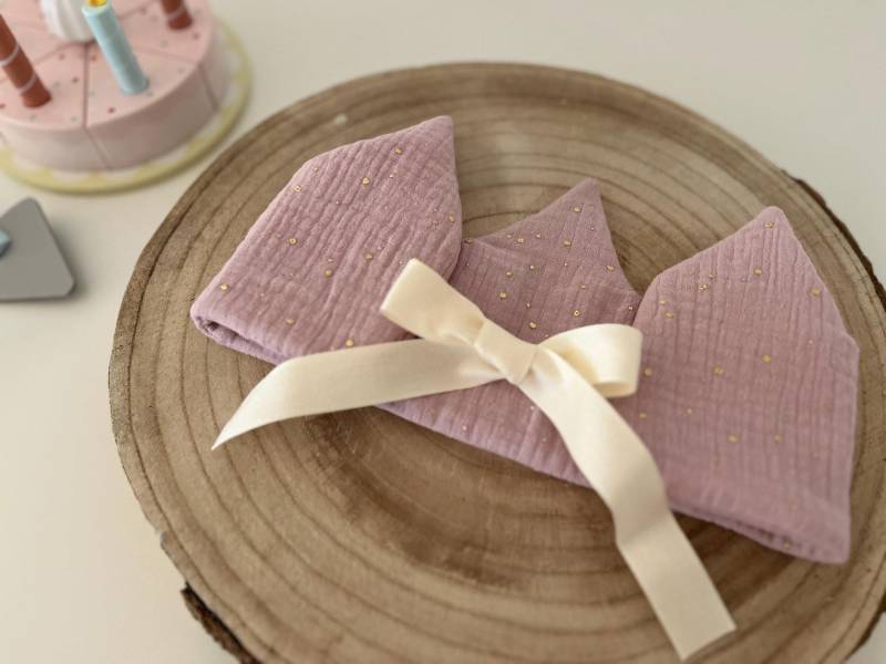 Geburtstagskrone Rosé Goldtupfen Musselinkrone Geburtstag Musselin Stoffkrone Krone Kindergeburtstag Kind Prinzessin Prinz Geschenk Party von stilwerk3