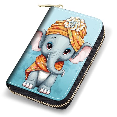 stmedazm Kreditkartenetui für Damen, RFID-blockierend, klein, Leder, Kartenetui mit Reißverschluss, Akkordeon-Brieftaschen, Python, stm-Kartenhüllen-133 von stmedazm