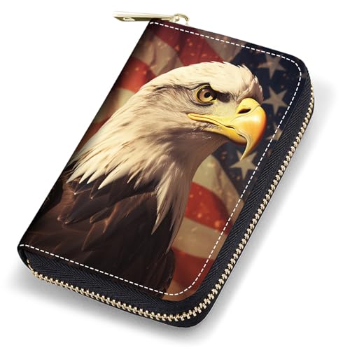 stmedazm Kreditkartenetui für Damen, RFID-blockierend, kleines Leder-Kartenetui mit Reißverschluss, Akkordeon-Brieftaschen, niedliche Cartoon-Katzen, stm-Card Cases-073 von stmedazm