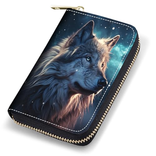 stmedazm Kreditkartenetui für Damen, RFID-blockierend, kleines Leder-Kartenetui mit Reißverschluss, Akkordeon-Brieftaschen, niedliche Cartoon-Katzen, stm-Kartenetui-047 von stmedazm