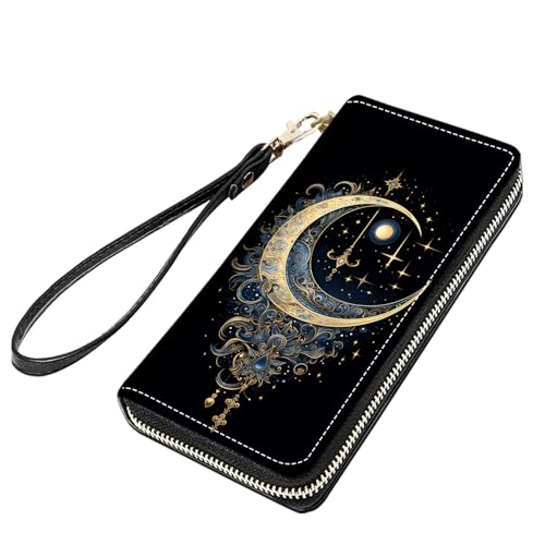 stmedazm Python-Druck Frauen Große Kapazität PU Leder Reißverschluss Rund Geldbörse Multifunktionale Clutch Geldbörse für Bargeld/Karte/Münze/Smartphone, stm-women wallet-138 von stmedazm