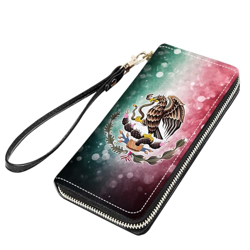 stmedazm Python-Druck Frauen Große Kapazität PU Leder Reißverschluss Rund Geldbörse Multifunktionale Clutch Geldbörse für Bargeld/Karte/Münze/Smartphone, stm-women wallet-142 von stmedazm