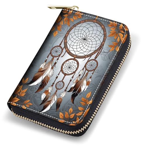 stmedazm Sakyamuni Buddha Kreditkartenetui für Damen, RFID-blockierend, klein, Leder, Kartenetui mit Reißverschluss, Akkordeon-Brieftaschen, stm-Kartenetui-216 von stmedazm