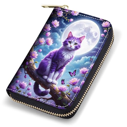 stmedazm Sakyamuni Buddha Kreditkartenetui für Damen, RFID-blockierend, klein, Leder, Kartenetui mit Reißverschluss, Akkordeon-Brieftaschen, stm-Kartenetui-226 von stmedazm