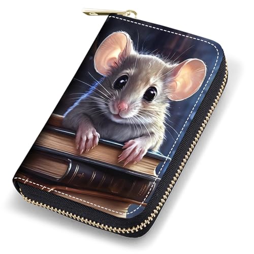 stmedazm Sakyamuni Buddha Kreditkartenetui für Damen, RFID-blockierend, klein, Leder, Kartenetui mit Reißverschluss, Akkordeon-Brieftaschen, stm-Kartenetui-229 von stmedazm