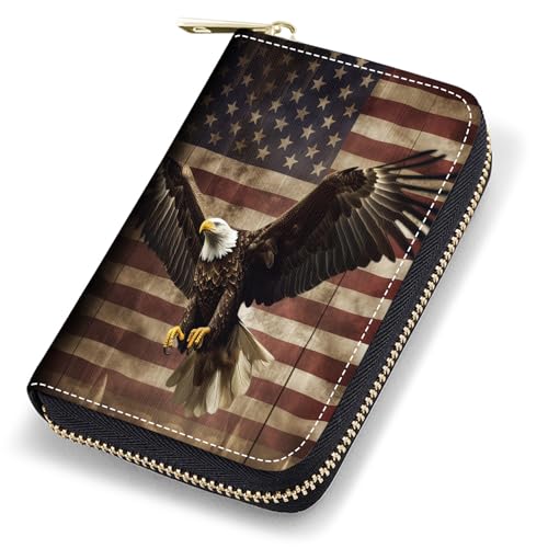 stmedazm Sakyamuni Buddha Kreditkartenetui für Damen, RFID-blockierend, klein, Leder, Kartenetui mit Reißverschluss, Akkordeon-Brieftaschen, stm-Kartenetui-237 von stmedazm