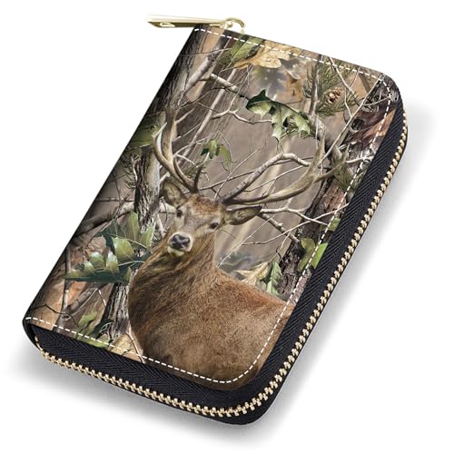 stmedazm Sakyamuni Buddha Kreditkartenetui für Damen, RFID-blockierend, klein, Leder, Kartenetui mit Reißverschluss, Akkordeon-Brieftaschen, stm-Kartenetui-241 von stmedazm