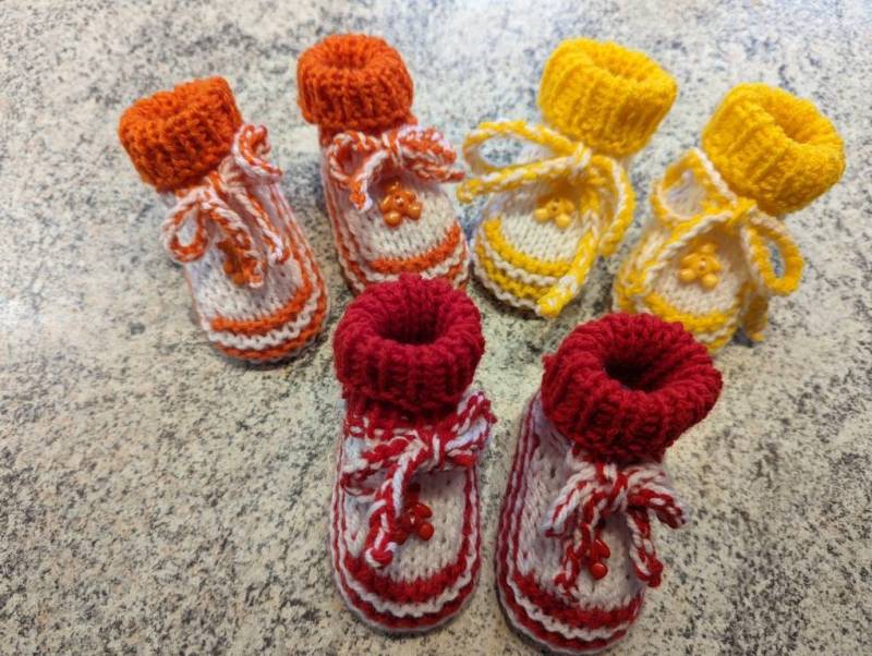 Babyschuhe Erstlingsschuhe Strickschuhe 0-3 Monate Teddy Farbe Wählen von stoeberbude