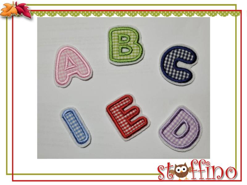 Buchstabe Buchstaben Applikation Abc Wunschname Viele Farben von stoffino