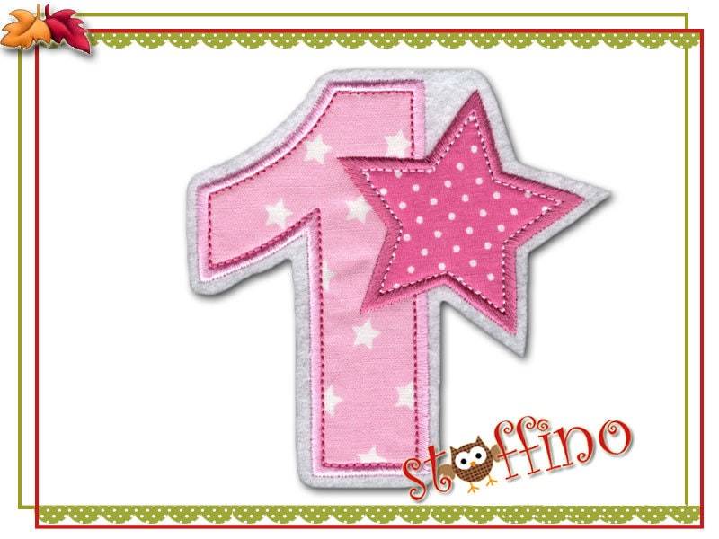Geburtstagszahl Nach Wunsch Applikation von stoffino