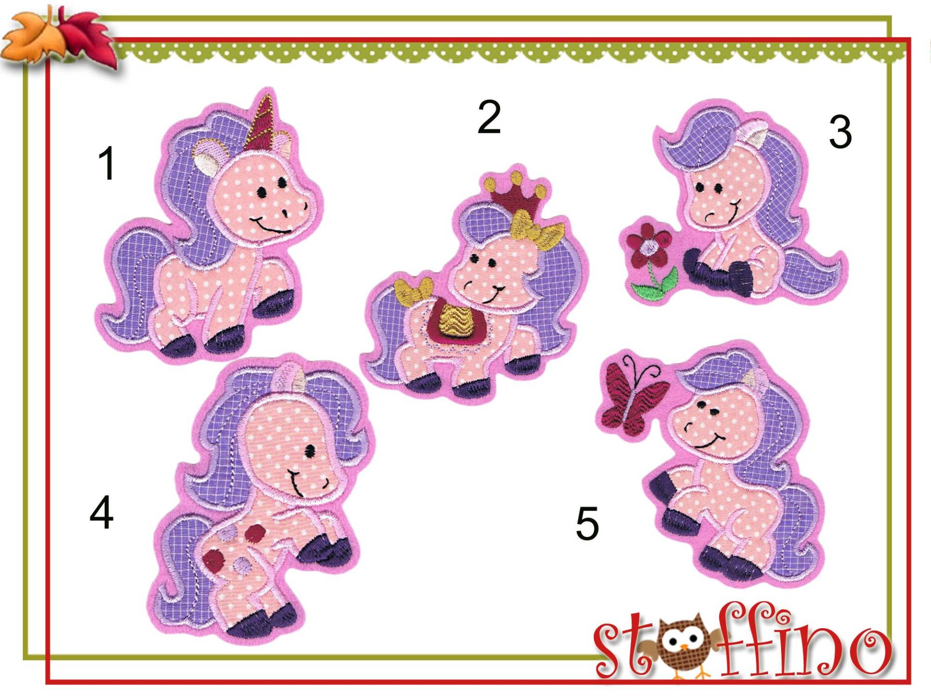 Pony Applikationen Zum Aufbügeln Button Pferd von stoffino