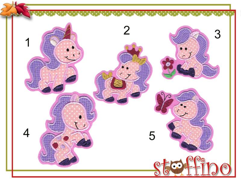 Pony Applikationen Zum Aufbügeln Button Pferd von stoffino