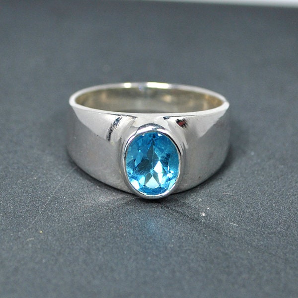 Blautopas-Silberring von stoneandsilverfr