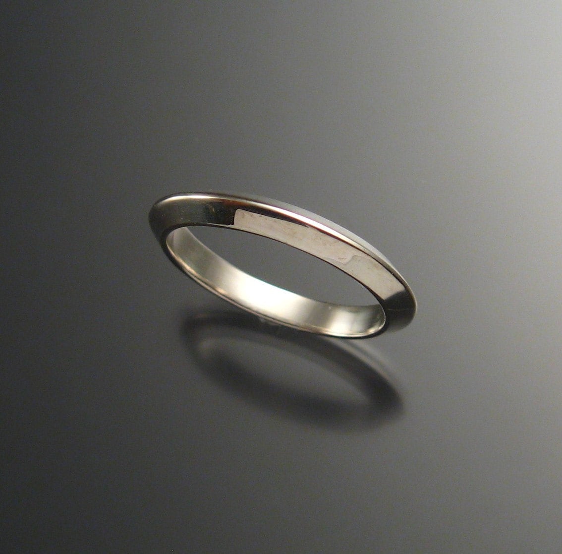 sterling Silber Dreieckig Ehering, Beliebiger Größe von stonefeverjewelry