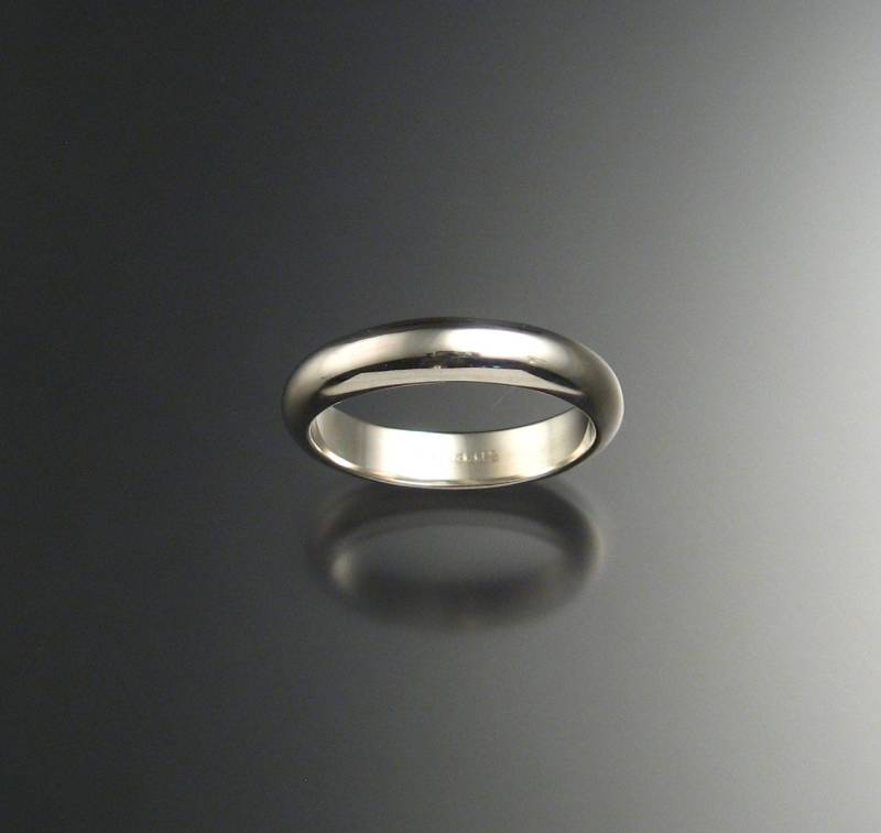 sterling Silber Halbrunder Ehering in Ihrer Größe Gefertigt sterling Silber Halbrunder Ehering in Ihrer Größe Gefertigt von stonefeverjewelry