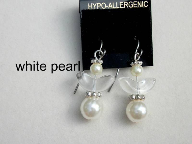 Glas Engel Ohrringe von stonesnshells