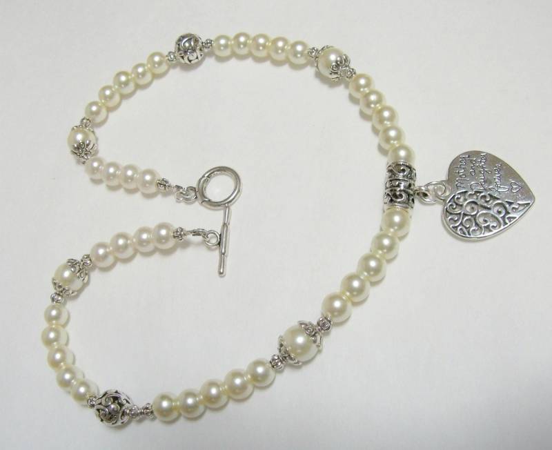 Mutter Tochter Immer Perle Halskette von stonesnshells