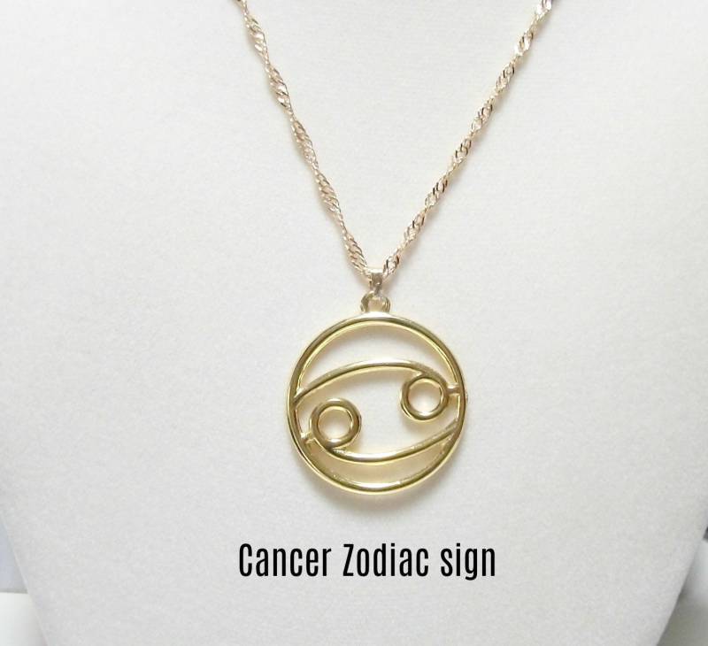 sternzeichen Anhänger Vergoldete Geflochtene Seilkette von stonesnshells