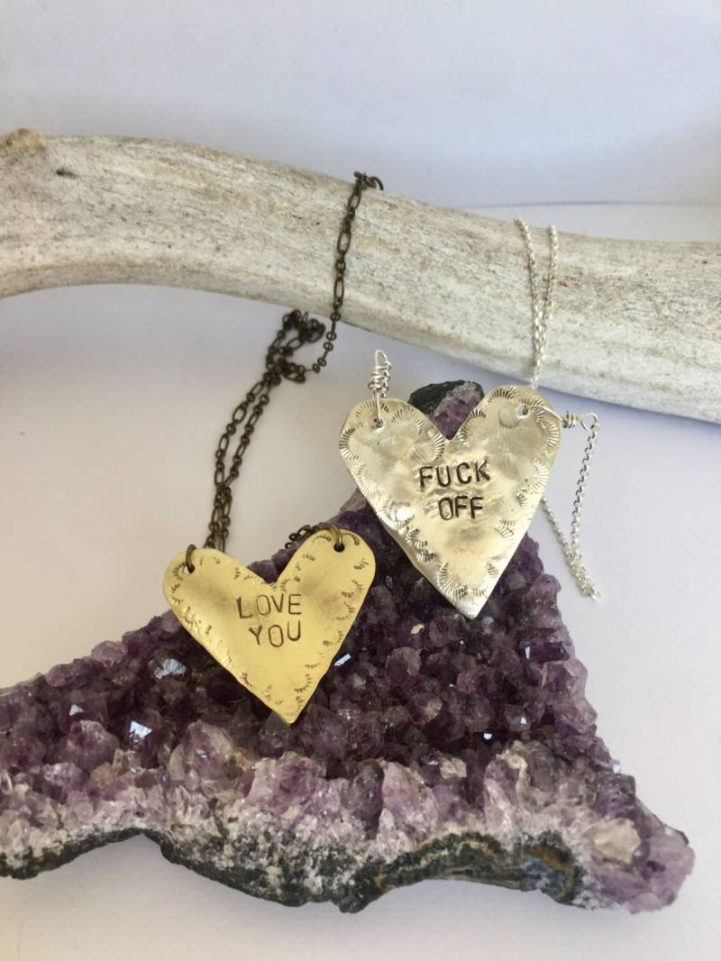 Herzänderungskette - Sterling Silber Oder Messing von stoneywear