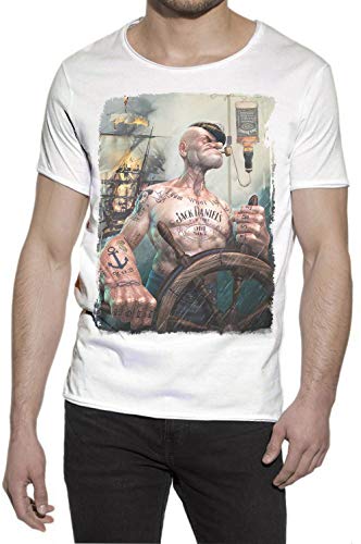 Popeye Jack D 2075-14 Urban Slub Men Herren 100% Baumwolle Modell TSUASLB, T-Shirt, 2075-14, Weiß, 2075-14 Large von street style