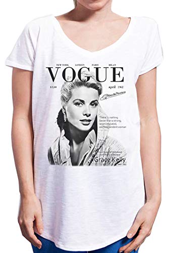 street style Grace Kelly 18-62 Urban Slub Lady Damen 100% Baumwolle Modell TSULSLB, T-Shirt, Grace Kelly 18-62, Weiß, Grace Kelly 18-62 S-M von street style