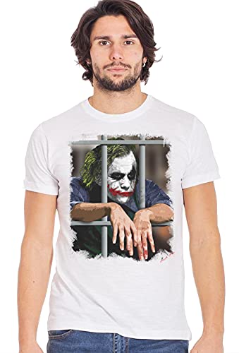 street style Joker Carcera 18-20-15-2 T-Shirt Urban Men 100% Flamm, Figuren, Joker Carcerato 18-20-15-2, Weiß, Joker Carcerato 18-20-15-2 XL von street style