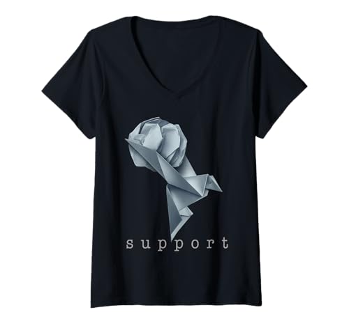 Damen Motivierende Unterstützung und Pflege T-Shirt mit V-Ausschnitt von strength embracing weakness