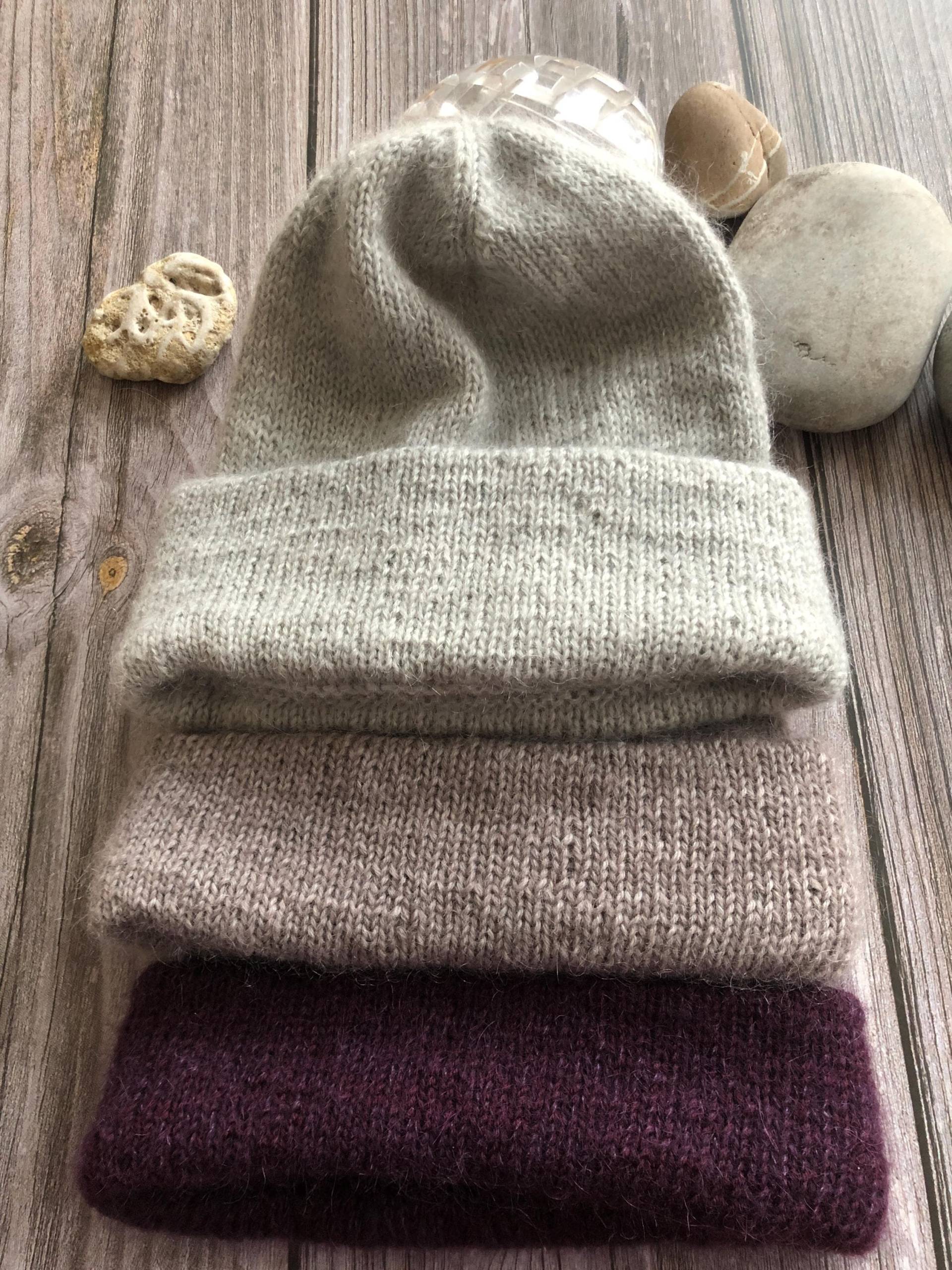 Mütze, Wintermütze, Handgestrickt, Warm, Hut, Damenmütze, Wolle, Beanie, Strickmütze, Hipster, Wollmütze, Handgestrickte Mütze von strickerike