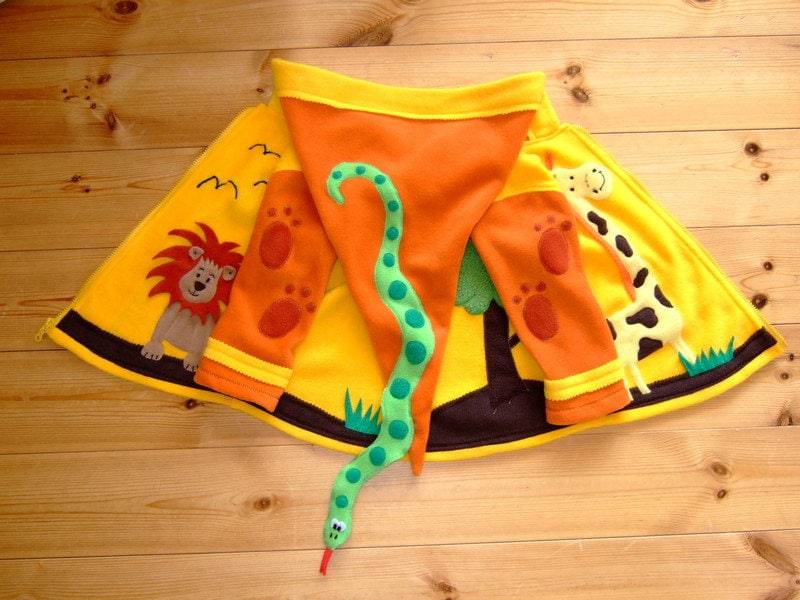 Safari" Zipfeljacke Wunschgröße von strickhuhndesign