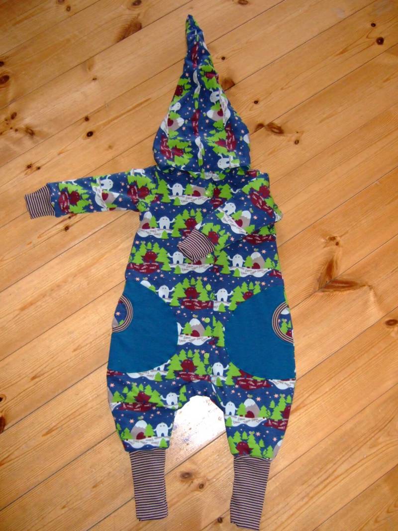 Sweat-Overall "Yeti" Gr. 74/80/86 von strickhuhndesign