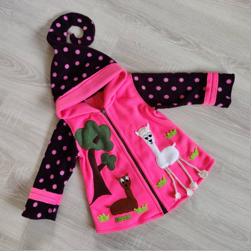 Zipfeljacke "Lama" Wunschgröße von strickhuhndesign