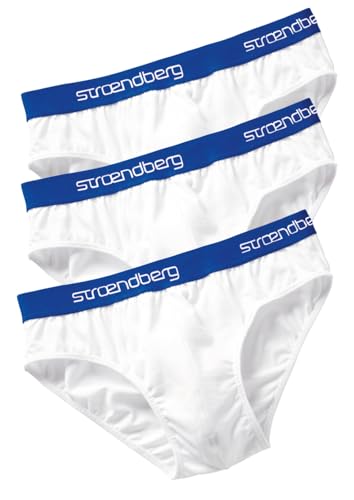 stroendberg Herren Slips im 3er Mehrpack - Klassisch, bequem, hautfreundlich - Unterwäsche für Herren aus feinster Baumwolle, Unterhosen perfekt für jeden Tag, Weiß, Gr. L von stroendberg