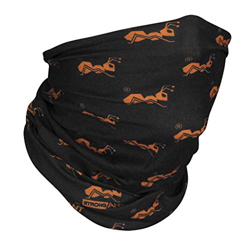 strongAnt Funktionstuch mit Ameise Design Halstuch leicht Bandana Stirnband atmungsaktiv winddicht, Halstuch, Outdoor - Schwarz-Orange von strongAnt