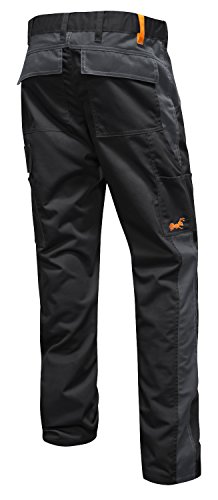 strongAnt Arbeitshose für Herren Männer Bundhose Cargohose Canvas - Schwarz-Grau. Größe: 42 von strongAnt