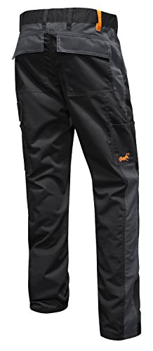 strongAnt Arbeitshose für Herren Männer Bundhose Cargohose Canvas - Schwarz-Grau. Größe: 56 von strongAnt