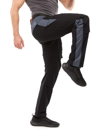 Arbeitshose Herren komplett Stretch Männer Berlin Pro Bundhose mit Kniepolstertaschen - Schwarz-Grau Gr. 60 von strongAnt