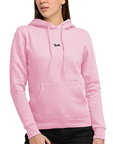 strongAnt Damen Hoodie Kapuzenpullover Sweatshirt Pullover Sweatjacke Langarm mit Bauchtasche Pink-Größe 2XL von strongAnt