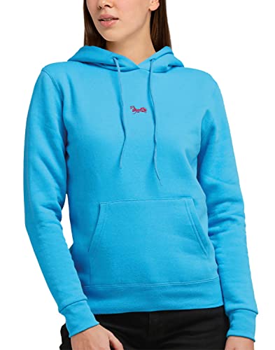 strongAnt Damen Hoodie Kapuzenpullover Sweatshirt Pullover Sweatjacke Langarm mit Bauchtasche Turquoise-Größe XL von strongAnt