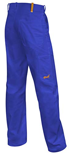 strongAnt Herren Arbeitshose Essen Bundhose Premium Qualität 100% Baumwolle 260 gr - leicht & atmungsaktiv - Farbe: Kornblau. Größe: 52 von strongAnt