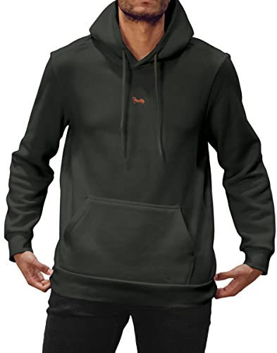 strongAnt Herren Hoodie Kapuzenpullover mit Bauchtasche Sweatshirt Pullover Sweatjacke Langarm Charcoal-Größe L von strongAnt