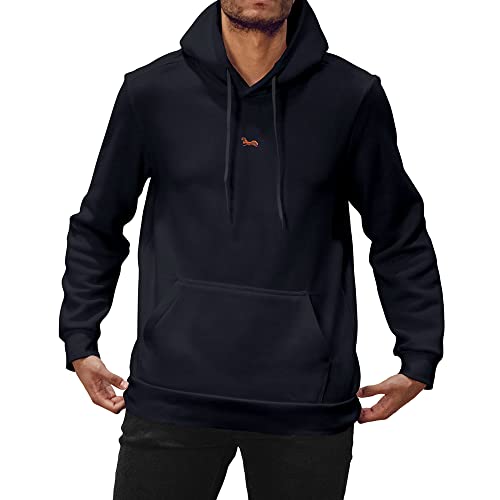 strongAnt Herren Hoodie Kapuzenpullover mit Bauchtasche Sweatshirt Pullover Sweatjacke Langarm Navy-Größe M von strongAnt