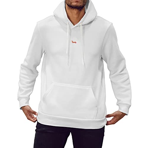 strongAnt Herren Hoodie Kapuzenpullover mit Bauchtasche Sweatshirt Pullover Sweatjacke Langarm White-Größe M von strongAnt