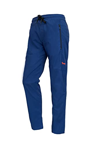 strongAnt Herren Jogginghose mit Reißverschlusstasche ohne Bündchen Männer Schlupfhose Stretch Sporthose - Baumwolle - Dunkelblau, Gr. XL von strongAnt