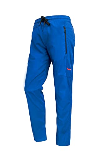 strongAnt Herren Jogginghose mit Reißverschlusstasche ohne Bündchen Männer Schlupfhose Stretch Sporthose - Baumwolle - Kornblau, Gr. 2XL von strongAnt